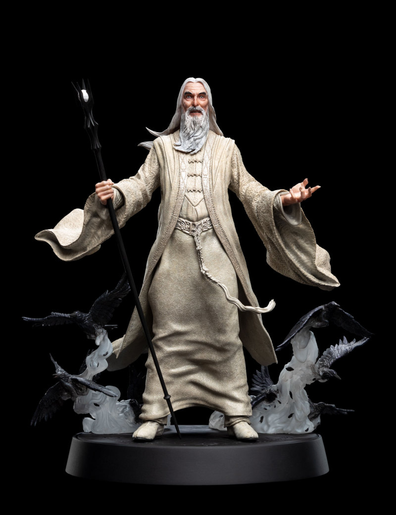 WETA《魔戒》「白袍薩魯曼」（Saruman The White）1/8 比例 PVC塗裝完成品 立於塔頂呼風喚雨的魄力姿態！