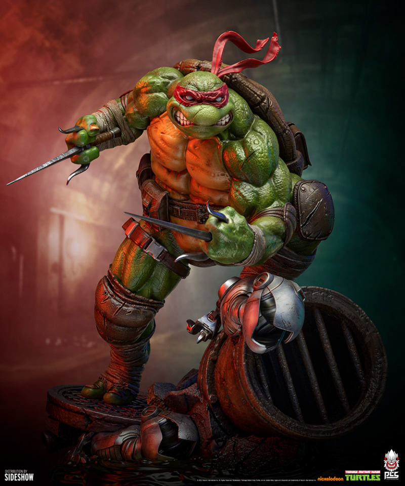 PCS TMNT Legends「拉斐爾」（Raphael）1/3 比例全身雕像 普通版/DX版 戰損刻畫顯著的兇狠姿態！