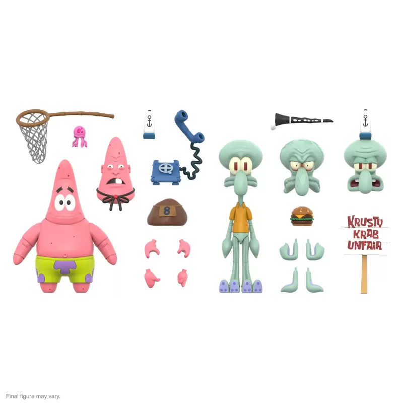 Super7 ULTMATES! 系列《海綿寶寶》第二波「派大星、章魚哥」7 吋可動人偶 再現迷因!
