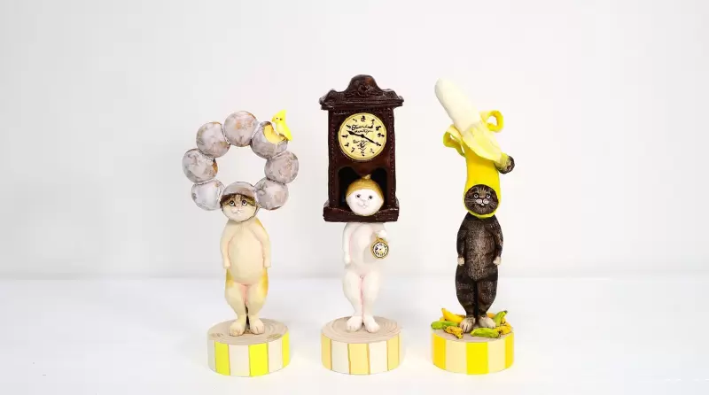 奇譚俱樂部 ART IN THE POCKET系列「ベン山口 甜甜圈頭套貓」轉蛋 展現無死角的可愛！