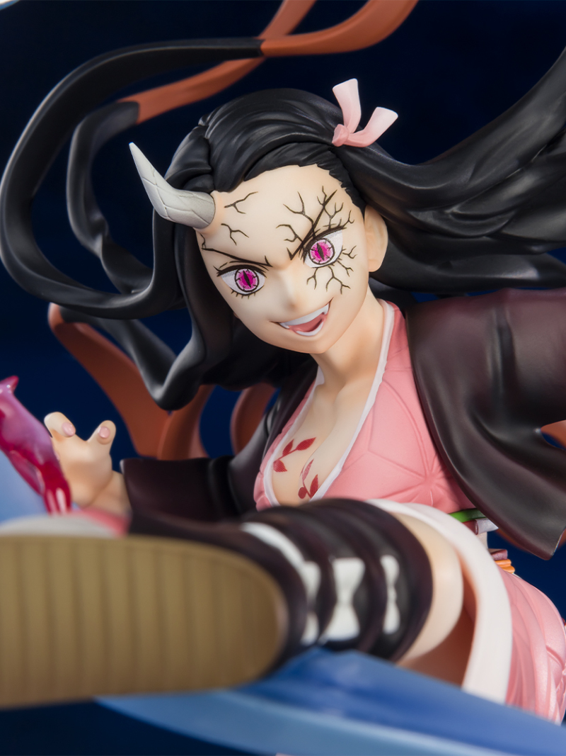 Figuarts ZERO《鬼滅之刃》竈門禰豆子 鬼化進行時 PVC塗裝完成品 充滿躍動的踢擊!