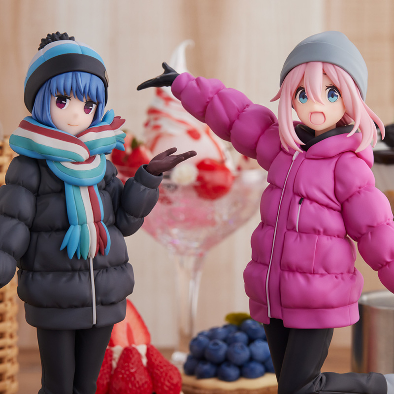 兩人一組的可愛姿勢！SEGA 景品『搖曳露營 PREMIUM FIGURE 各務原撫子 / 志摩凜』於今日發售！