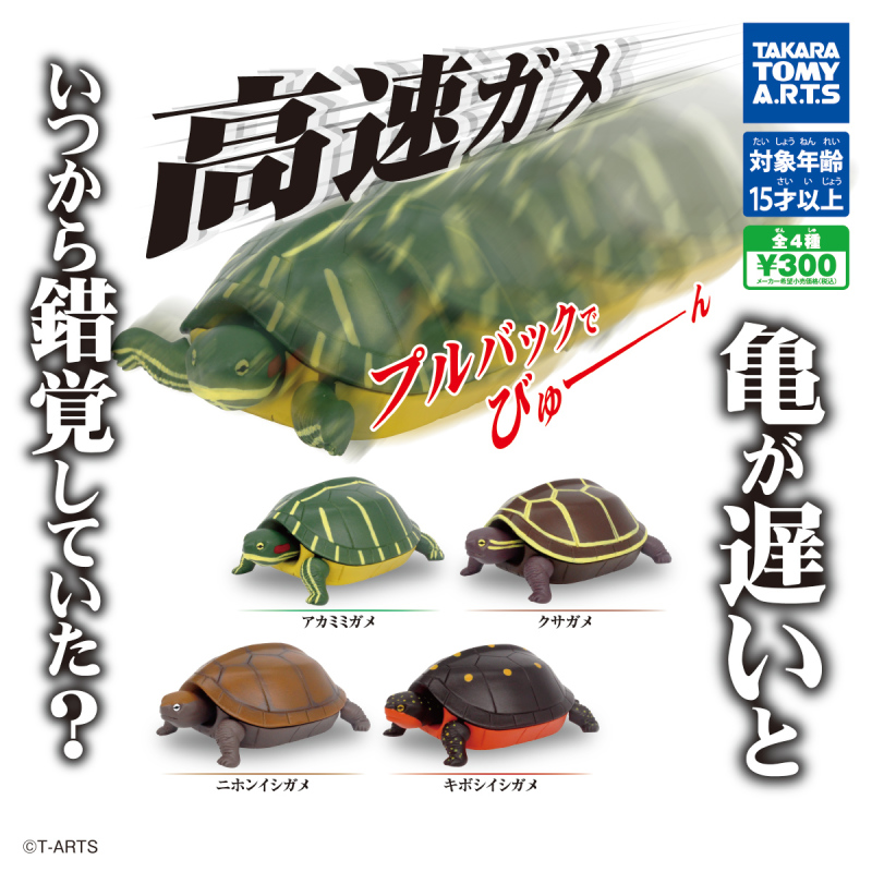 T-ARTS 推出「高速龜」轉蛋 顛覆你對龜速的想像！（高速ガメ）