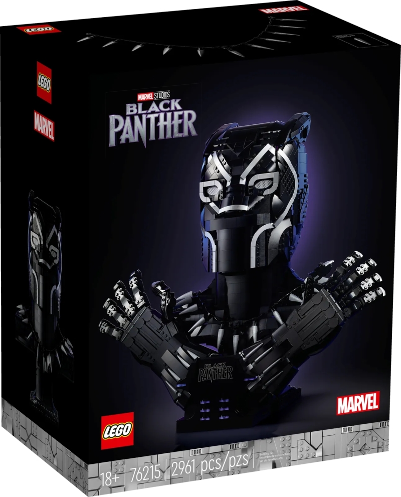 LEGO 76215 MARVEL「黑豹」（Black Panther）近三千片的磚拼胸像現身！