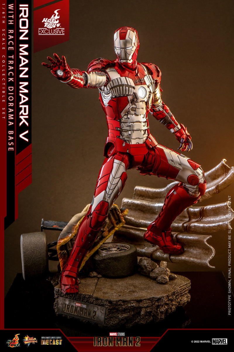 Hot Toys《鋼鐵人2》鋼鐵人馬克5＆賽車場底座（Iron Man Mark V & Race