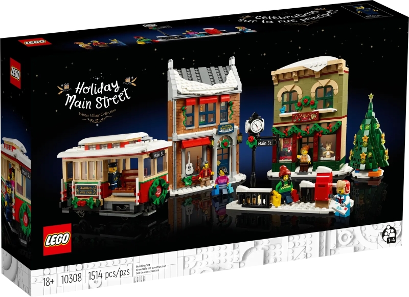 LEGO 10308 ICONS 系列【節慶大街】Holiday Main Street 聖誕氣息濃厚的路面電車超可愛！