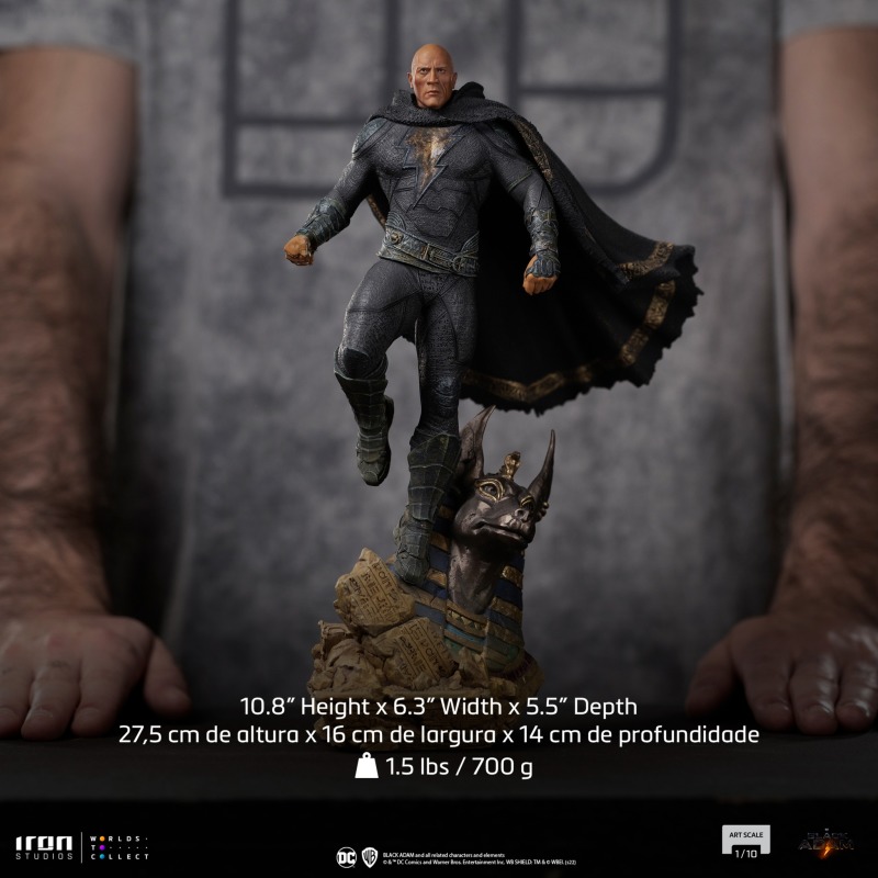 Iron Studios《黑亞當》黑亞當（Black Adam）1/10 比例全身雕像 阿努比斯雕像殘骸底座超帥！