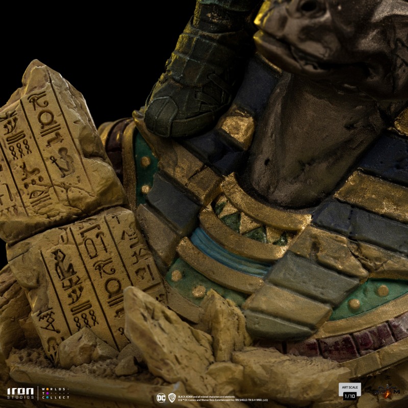 Iron Studios《黑亞當》黑亞當（Black Adam）1/10 比例全身雕像 阿努比斯雕像殘骸底座超帥！