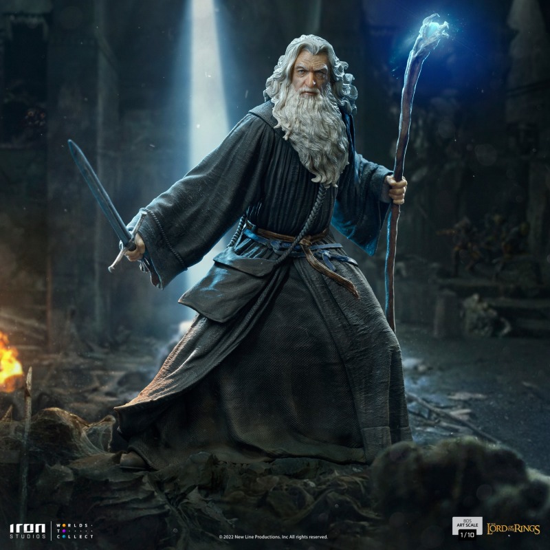 Iron Studios《魔戒》甘道夫（Gandalf）1/10 比例全身雕像 迎敵姿態的灰袍聖徒！