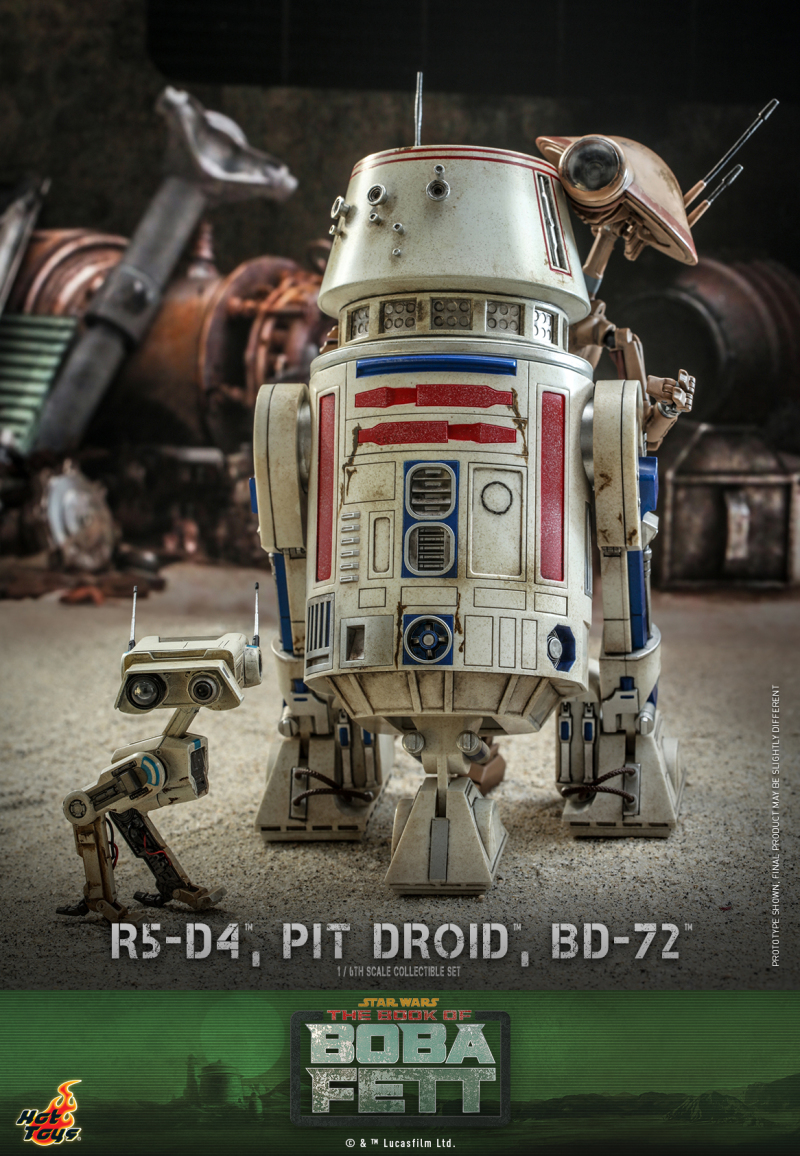 Hot Toys《波巴·費特之書》「R5-D4&Pit Droid&BD-72」1/6 比例收藏套組 機器人好幫手駕到!