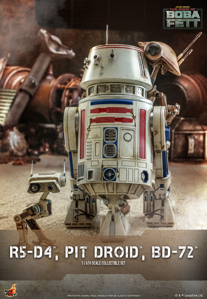 Hot Toys《波巴·費特之書》「R5-D4＆Pit Droid＆BD-72」1/6 比例收藏套組 機器人好幫手駕到！
