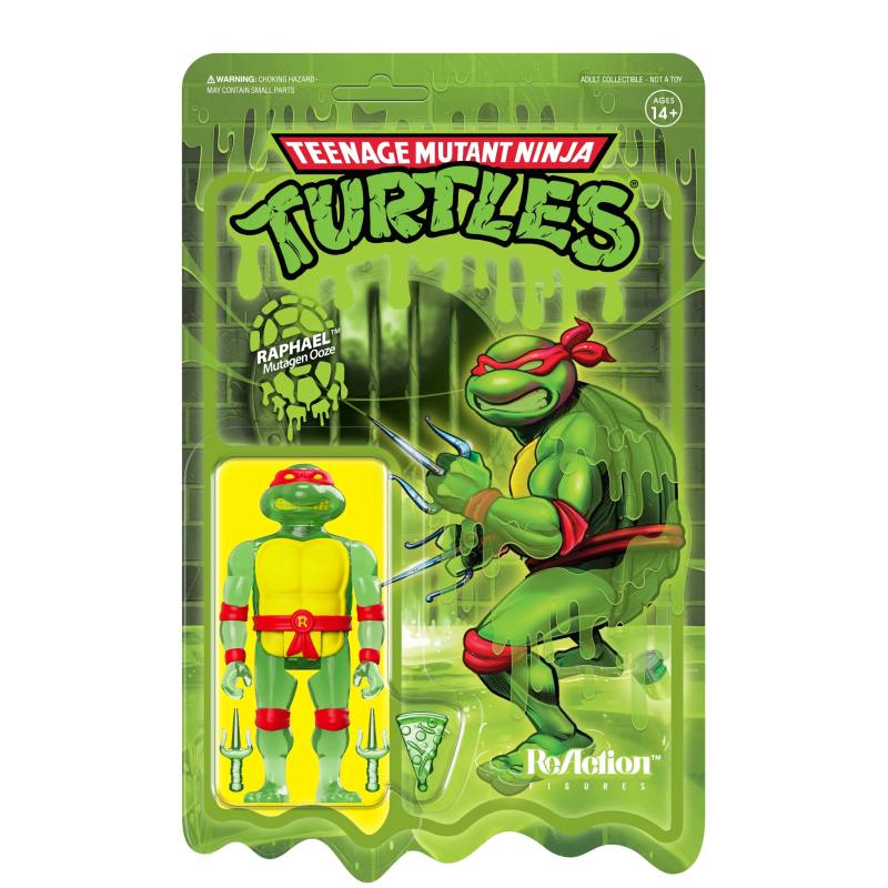 SUPER7 ReAction Figure《忍者龜》「拉斐爾 變異源版本」吊卡玩具 Raphael (Mutagen Ooze)