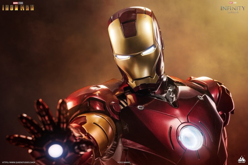 Queen Studios《鋼鐵人》鋼鐵人馬克3 1/2 比例全身雕像 普通版、戰損版同步登場!