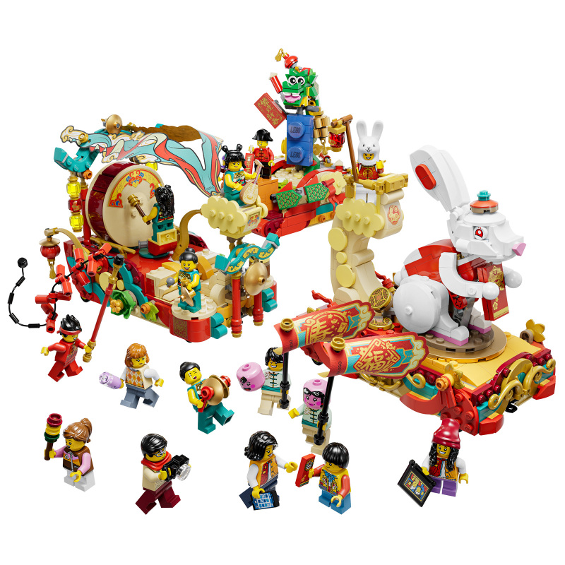 LEGO 80111「新春遊行」(Lunar New Year Parade)歡騰熱鬧的慶祝場面!