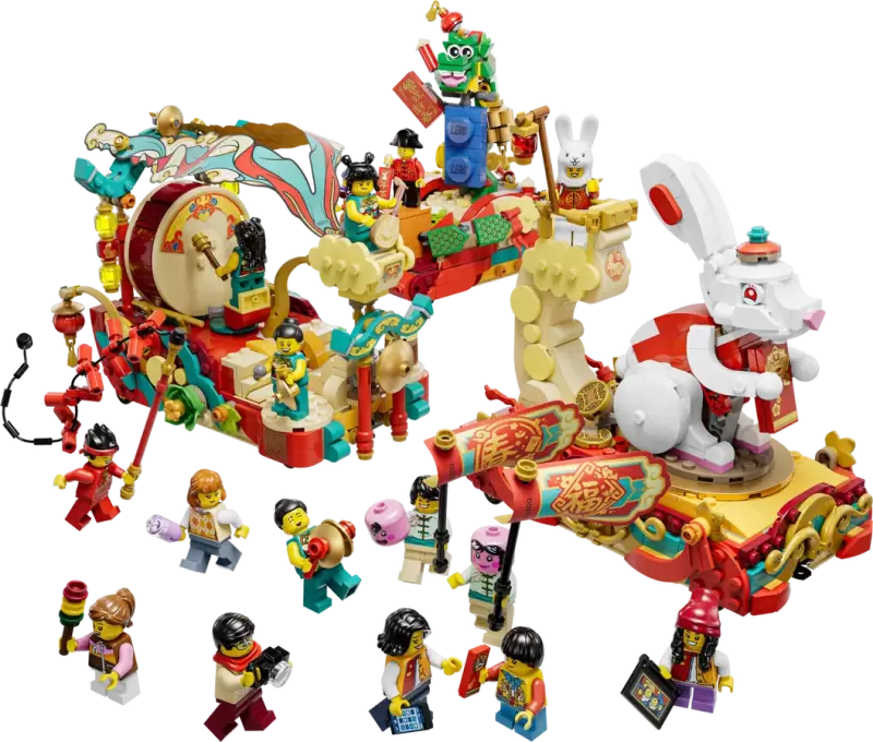 LEGO 80111「新春遊行」(Lunar New Year Parade)歡騰熱鬧的慶祝場面!