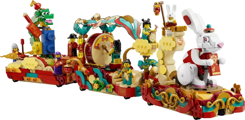 LEGO 80111「新春遊行」(Lunar New Year Parade)歡騰熱鬧的慶祝場面!