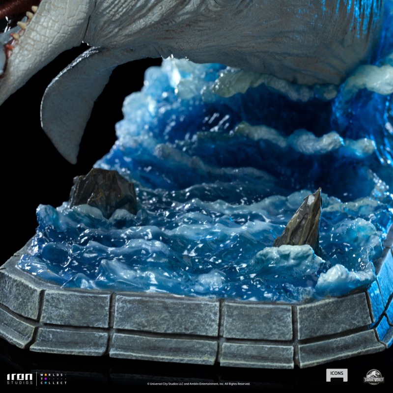 Iron Studios《侏羅紀世界》滄龍（Mosasaurus）無比例場景雕像 震撼餵食秀縮小再現！