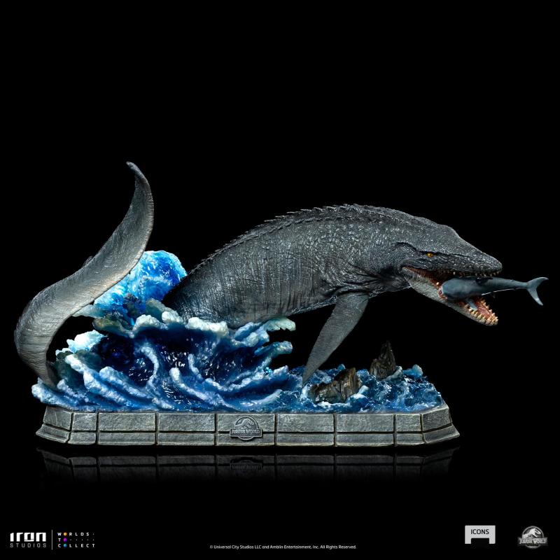 Iron Studios《侏羅紀世界》滄龍（Mosasaurus）無比例場景雕像 震撼餵食秀縮小再現！