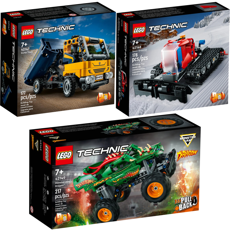 LEGO 42147～42150 科技系列 2023 年四款擁有二合一玩法的新盒組發表！