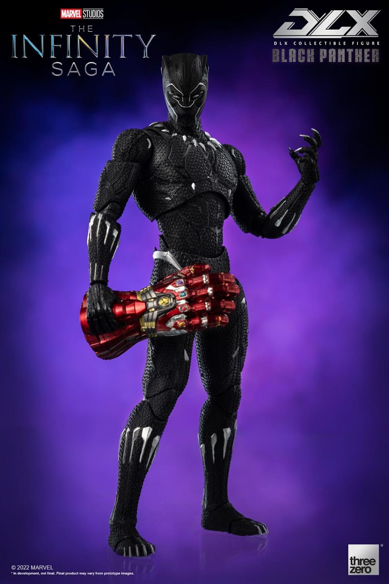 threezero DLX 系列《無限傳說》黑豹（Black Panther）可動人偶 附上「奈米手套」重現復四手套爭奪戰場面！
