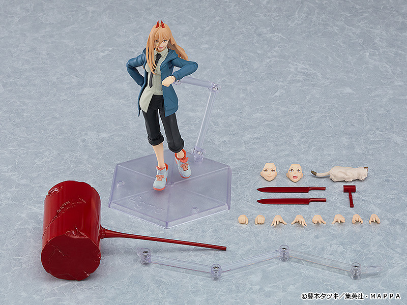 figma《鏈鋸人》帕瓦 可動人偶 可愛的喵子、巨大血之鎚子豪華再現！