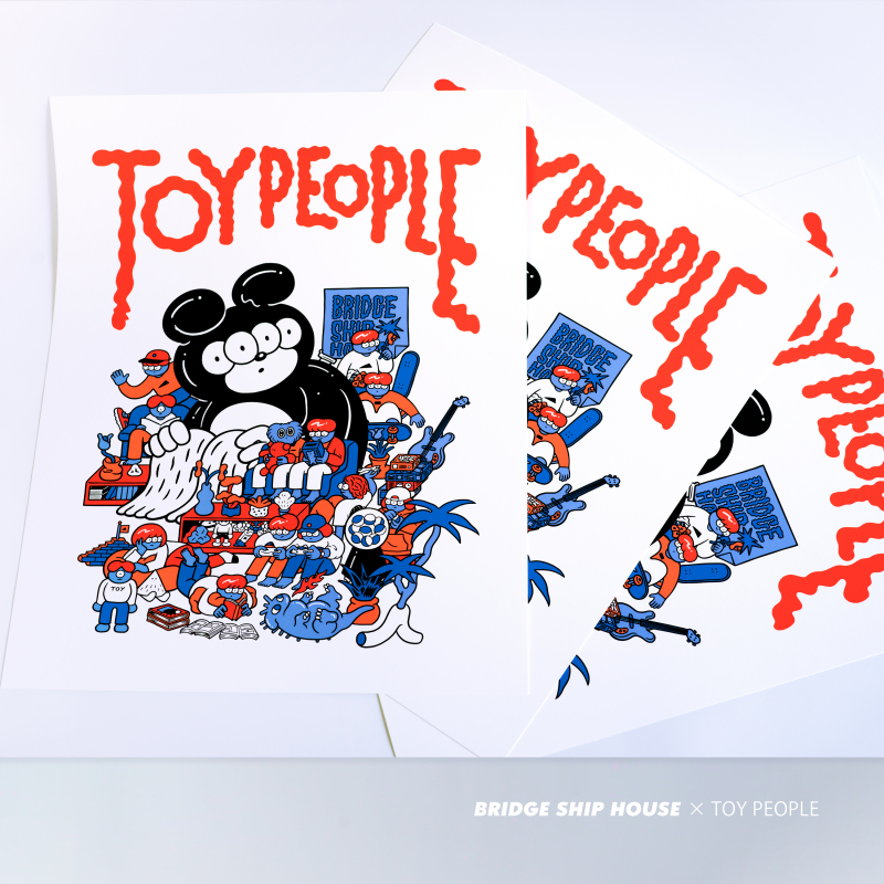 BRIDGE SHIP HOUSE × 玩具人10週年紀念《TOY PEOPLE》絹印複製畫BOX SET 抽選販售| 玩具人Toy People  News