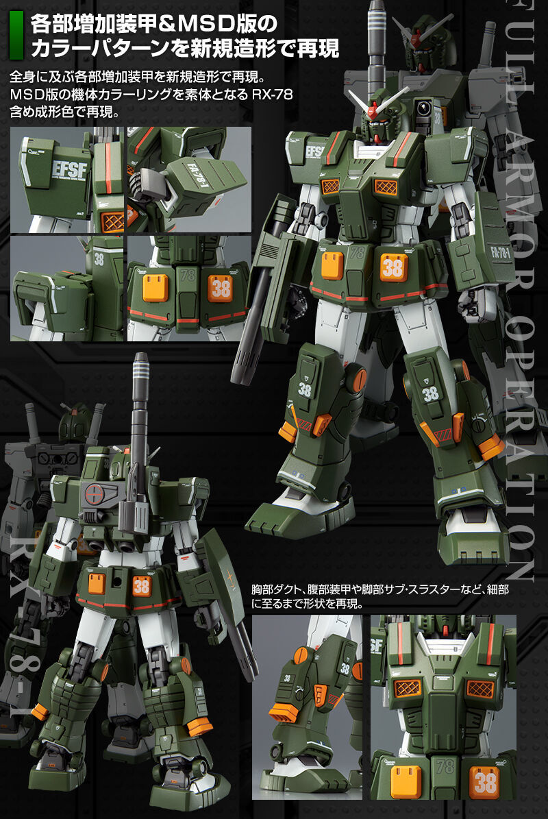 新規零件再現 THE ORIGIN MSD 版造型『HG 1/144 全裝甲型鋼彈』預計 2023 年 02 月發售！