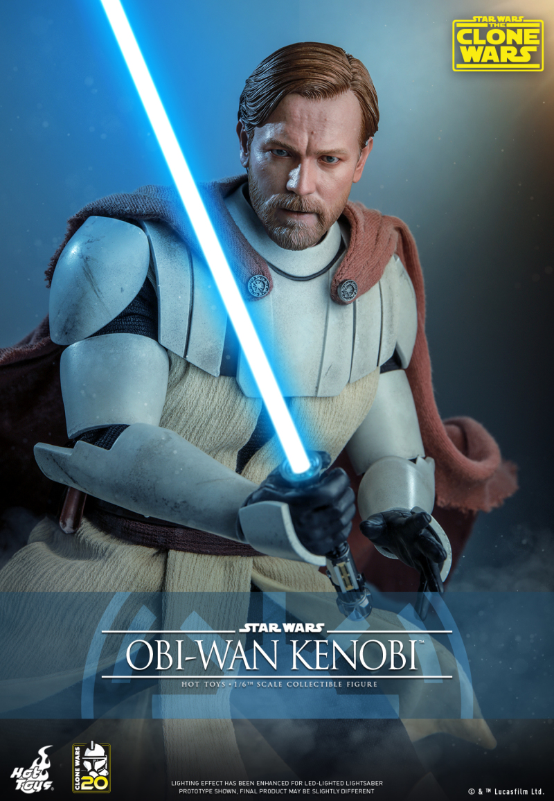 Hot Toys -《星際大戰：複製人之戰》歐比王・肯諾比（Obi-Wan Kenobi）1/6 比例收藏級人偶 戰爭時期的將軍風采再現！