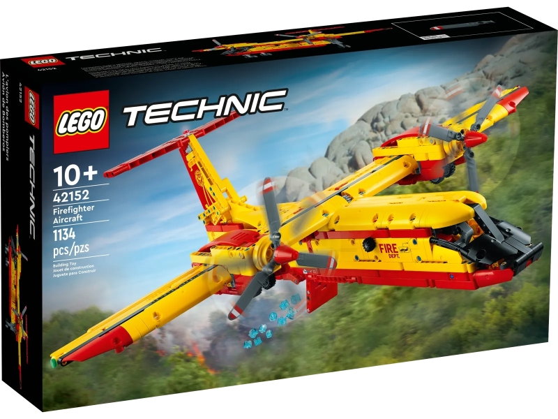 LEGO 42152 科技系列「消防飛機」（Firefighter Aircraft）降下樂高水零件滅火....會不會有第二波災情ＸＤ！
