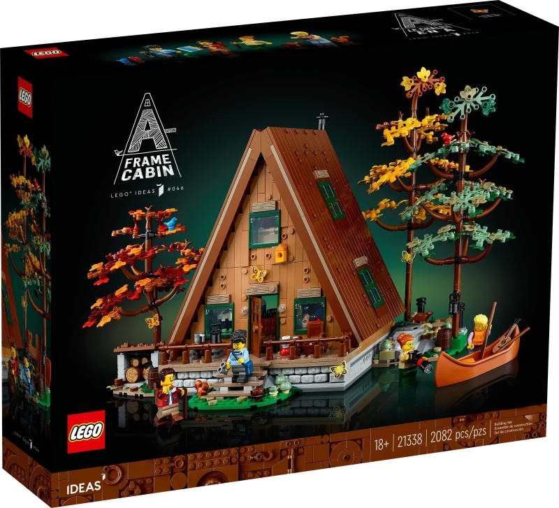 LEGO 21338 Ideas 系列「A字形小屋」（A-Frame Cabin）優美木造建築與豐富配件堆砌出迷人生活感！