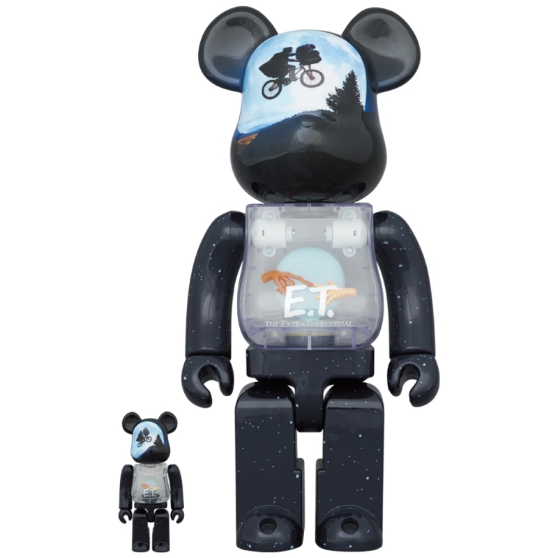 BE@RBRICK「E.T. 發光版本」100％&400％套裝組、1000％同步登場 經典飛天場景再現！