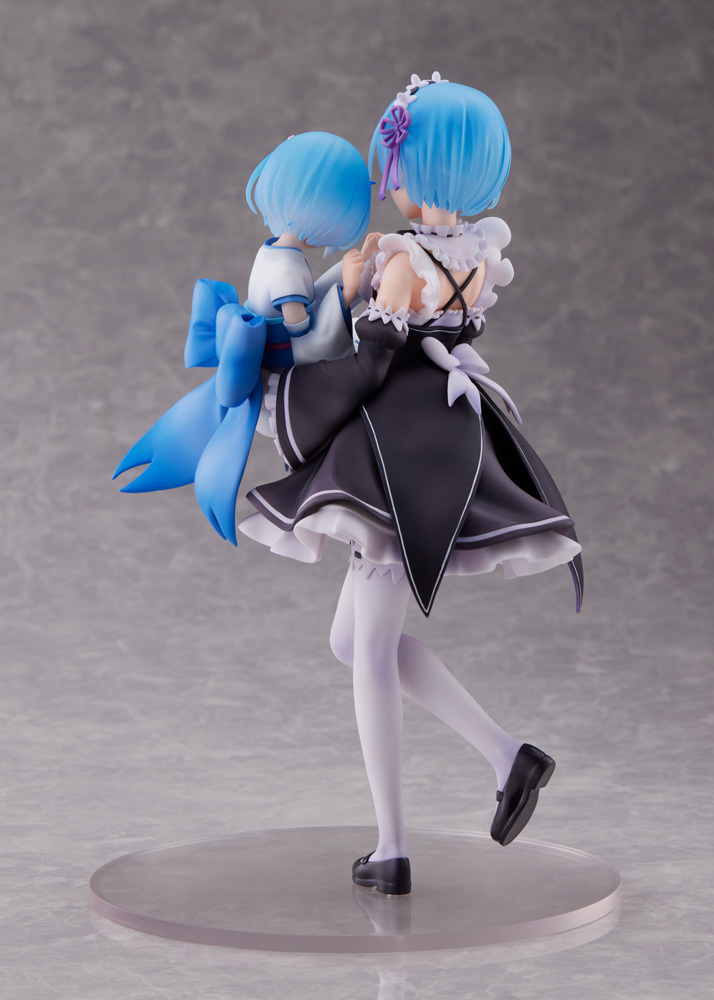 S-FIRE《Re:從零開始的異世界生活》雷姆 & 幼年期雷姆 1/7比例模型 擁抱童年的超強臂力!