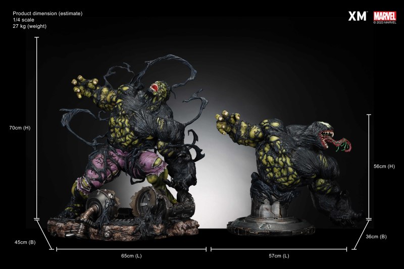 XM Studios MARVEL「猛毒化浩克」(Venomized Hulk)1/4 比例全身雕像 A/B 雙版本同步登場!