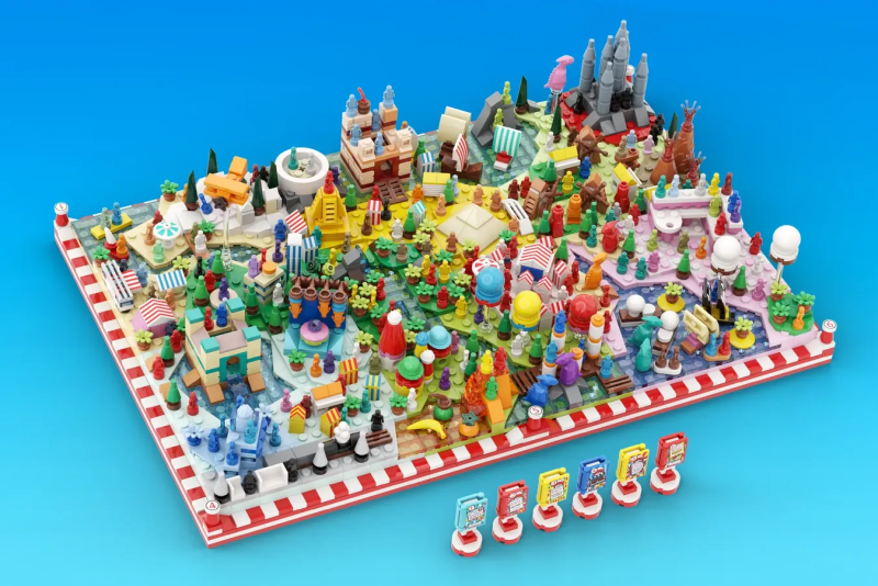 Iyan Ha LEGO Ideas 投稿「威利在哪裡?」(WHERE'S WALLY/WALDO?)再現遊戲書中令人眼花撩亂的世界!