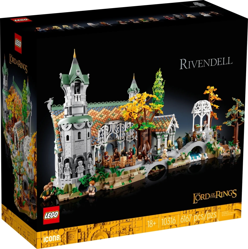 LEGO 10316 ICONS 系列《魔戒》瑞文戴爾（Rivendell）超過六千片零件打造的精靈庇護所！史上第八大盒組的超猛規格