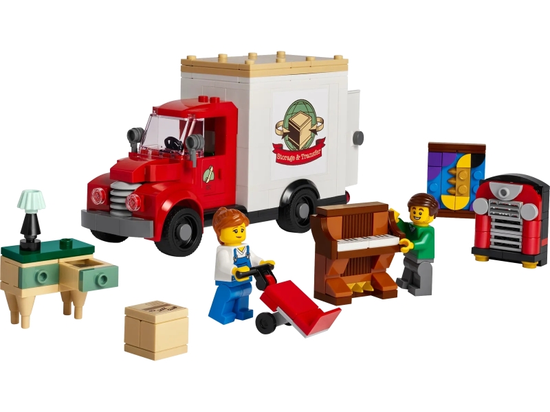 LEGO 40586 ICONS 系列「搬家卡車」（Moving Truck）超讚滿額禮公開 運送漂亮的迷你鋼琴、自動點唱機！
