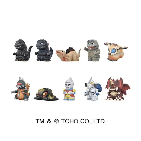 收錄 10 款《哥吉拉》電影人氣怪獸角色 造型可愛的『ENSKY 哥吉拉 軟膠指偶』第 2 彈登場！