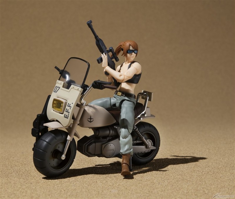 G.M.G.《機動戰士鋼彈》第08MS小隊 地球連邦軍V-SP09 一般兵士&連邦兵專用機車 1/18比例可動士兵