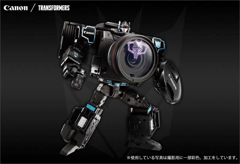 TAKARA TOMY「Canon / TRANSFORMERS 暗黑柯博文R5」漆黑身影完全變形EOS R5相機!