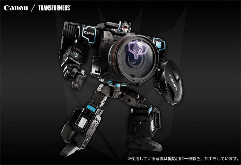 TAKARA TOMY「Canon / TRANSFORMERS 暗黑柯博文R5」漆黑身影完全變形EOS R5相機！