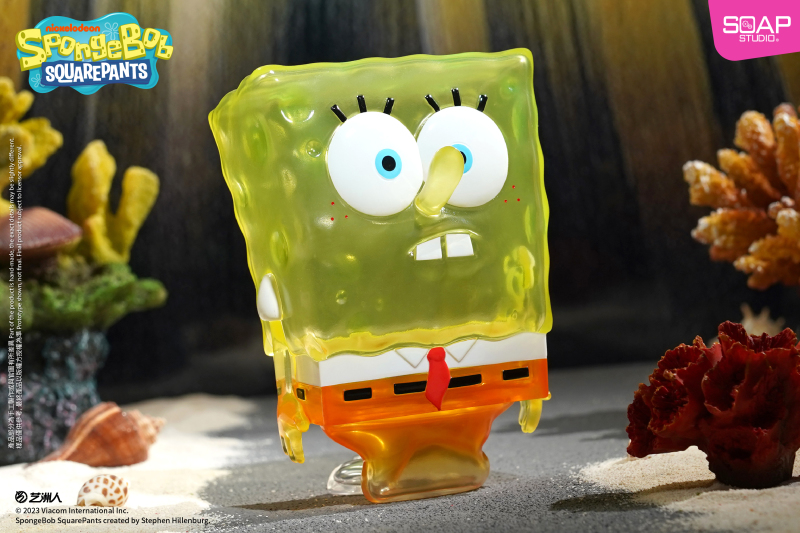 Soap Studio《海綿寶寶》被詛咒的海綿寶寶＆派大星 搪膠人偶 半透明材質再現鬼魂視覺效果！