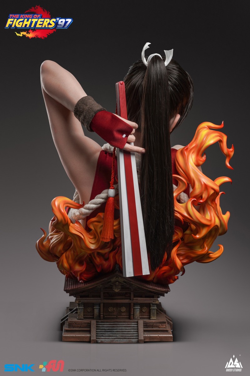 大膽的想法!Queen studios《格鬥天王'97》不知火舞 1/1比例胸像 逼真矽膠徹底還原