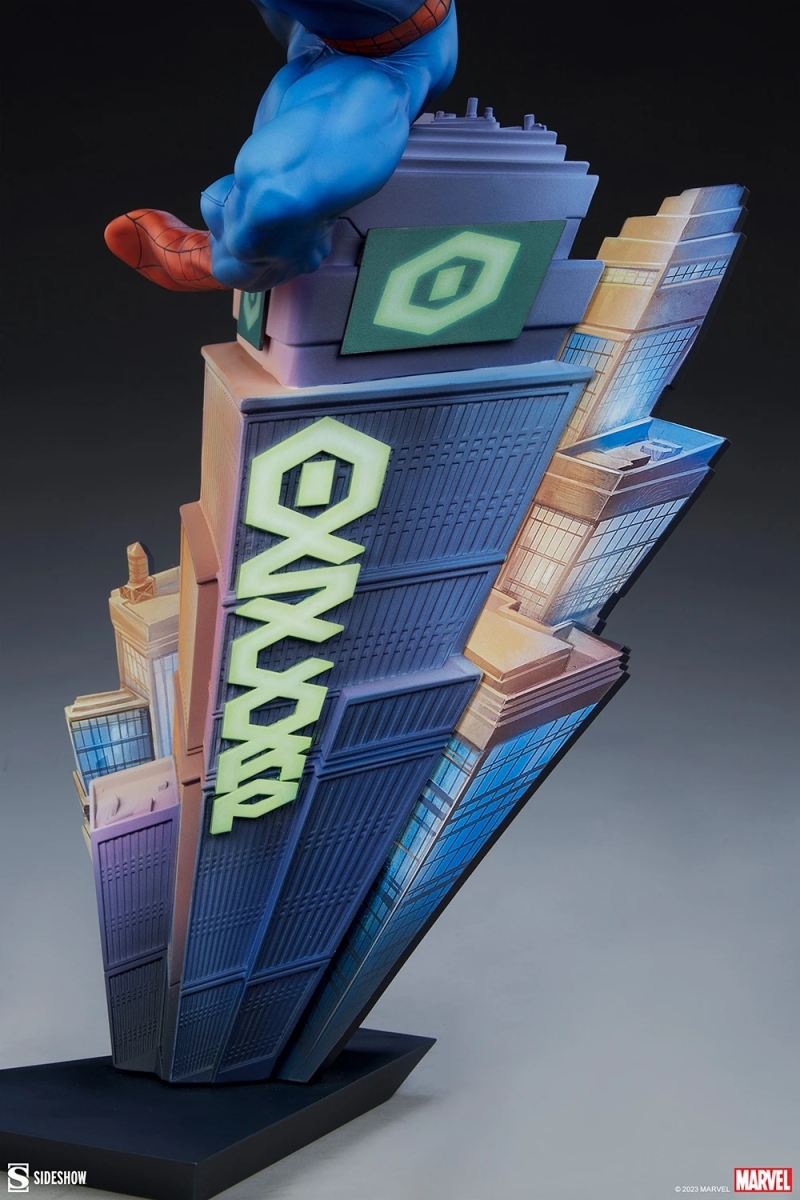 Sideshow Premium Format Figure「蜘蛛人」場景雕像 飛躍半空的動感造型！
