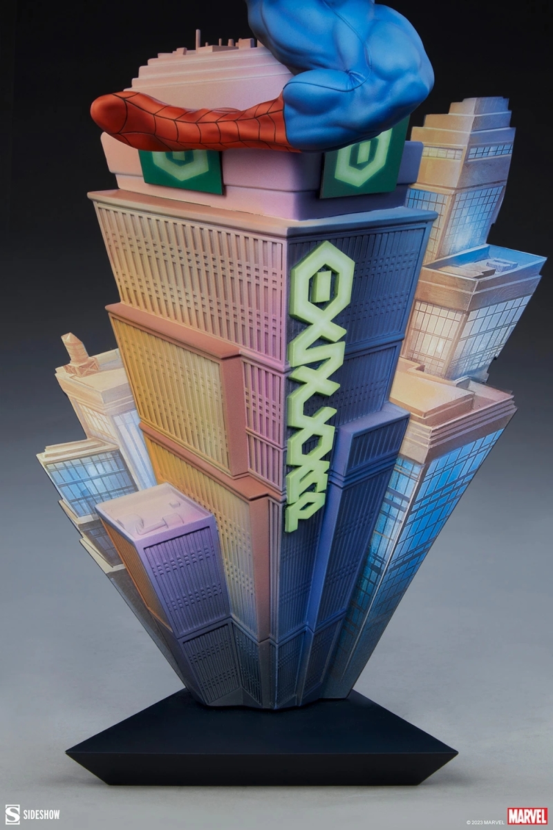 Sideshow Premium Format Figure「蜘蛛人」場景雕像 飛躍半空的動感造型！