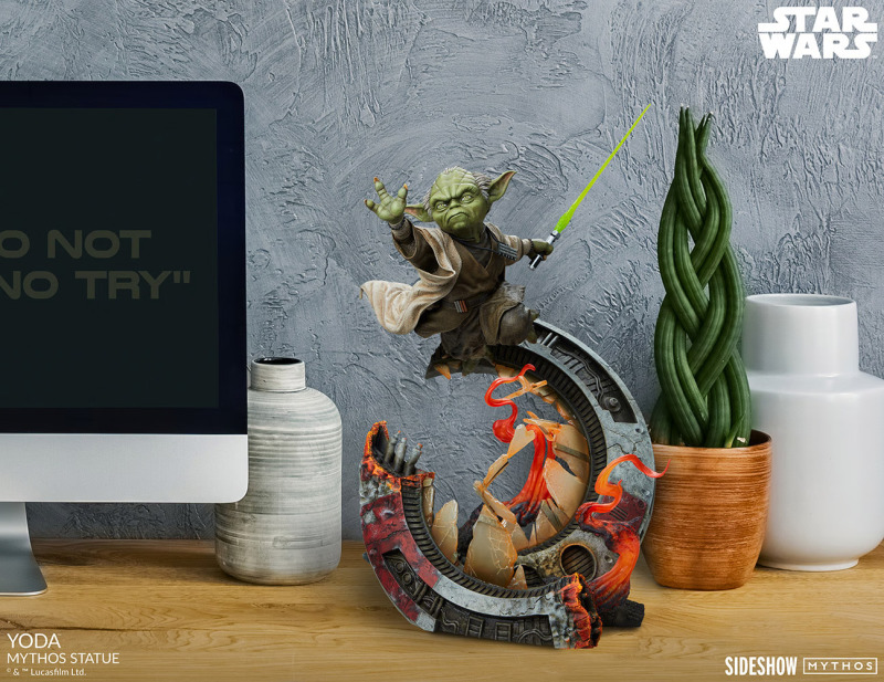 Sideshow Collectibles《星際大戰》尤達（Yoda）- Mythos 全身雕像 敏捷作戰姿態躍動再現！
