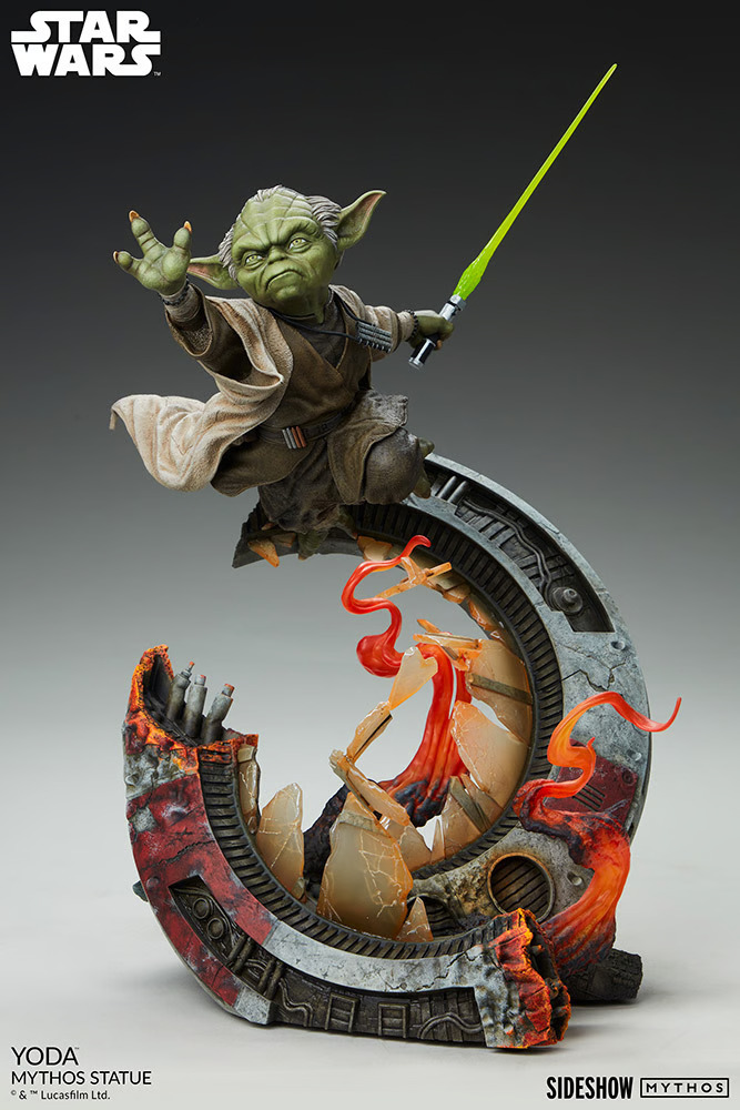 Sideshow Collectibles《星際大戰》尤達（Yoda）- Mythos 全身雕像 敏捷作戰姿態躍動再現！