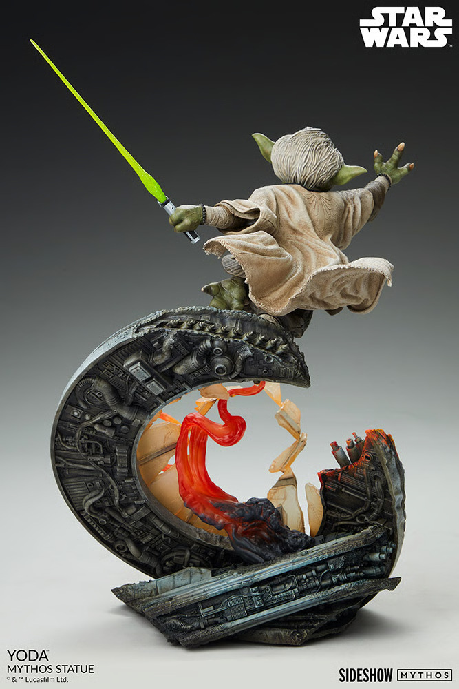 Sideshow Collectibles《星際大戰》尤達（Yoda）- Mythos 全身雕像 敏捷作戰姿態躍動再現！