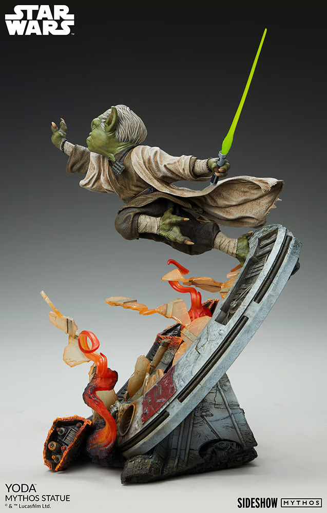 Sideshow Collectibles《星際大戰》尤達（Yoda）- Mythos 全身雕像 敏捷作戰姿態躍動再現！
