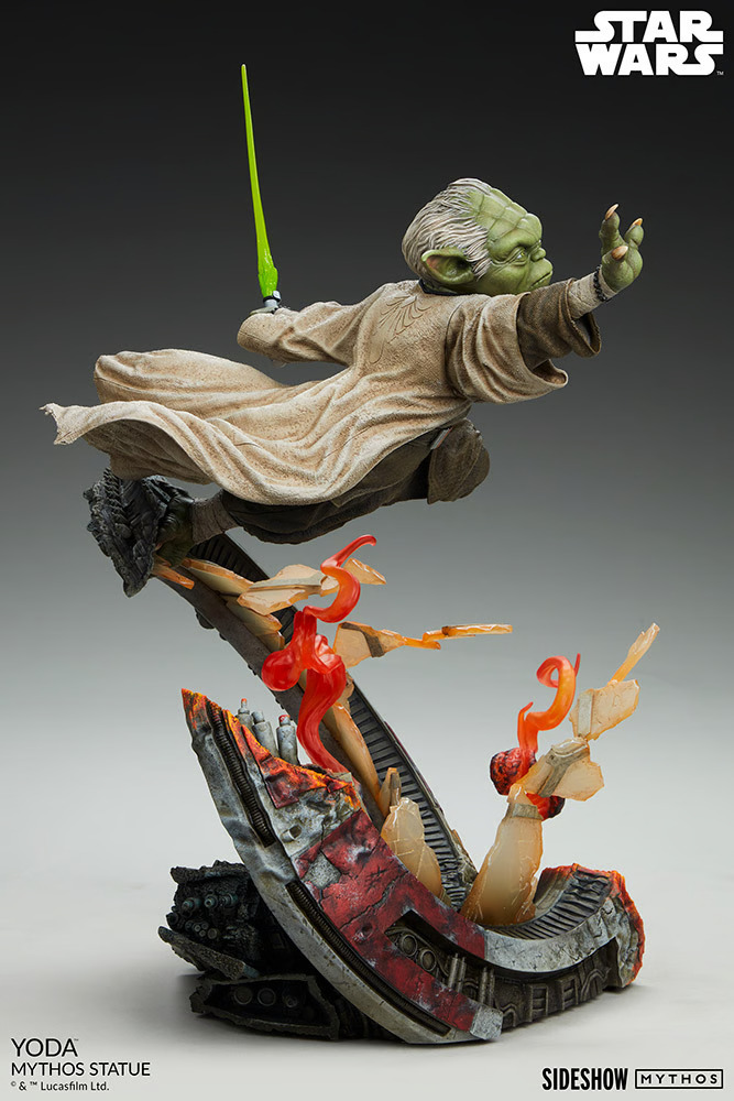 Sideshow Collectibles《星際大戰》尤達（Yoda）- Mythos 全身雕像 敏捷作戰姿態躍動再現！
