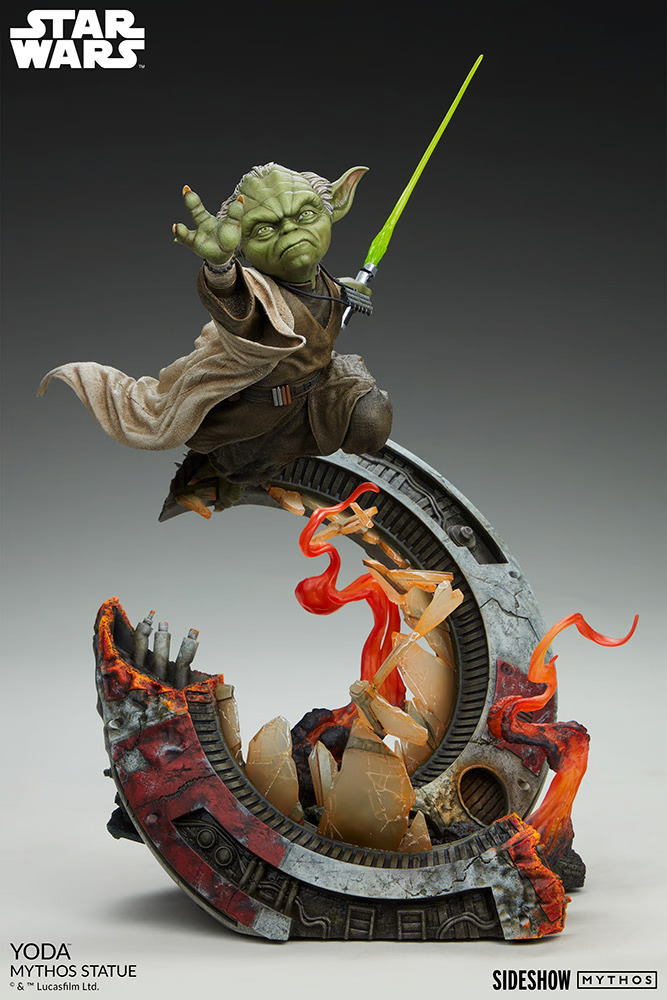 Sideshow Collectibles《星際大戰》尤達（Yoda）- Mythos 全身雕像 敏捷作戰姿態躍動再現！
